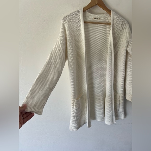 Marine Layer Catalina Open Front Knit Cardigan In Milk Size XS - Picture 5 of 11